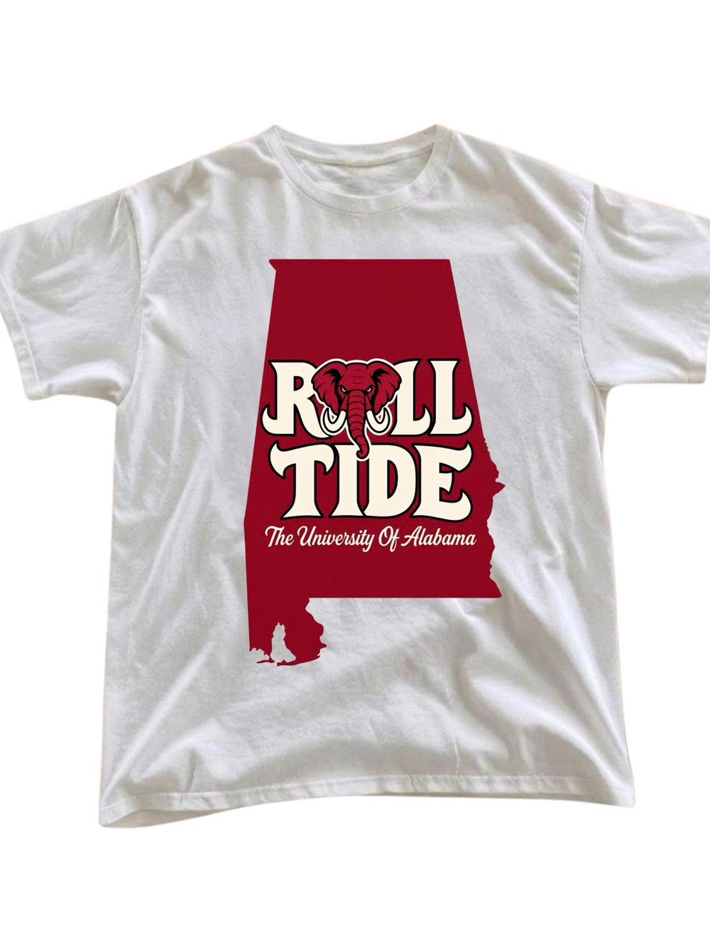 The University of Alabama White "Roll Tide" T-Shirt